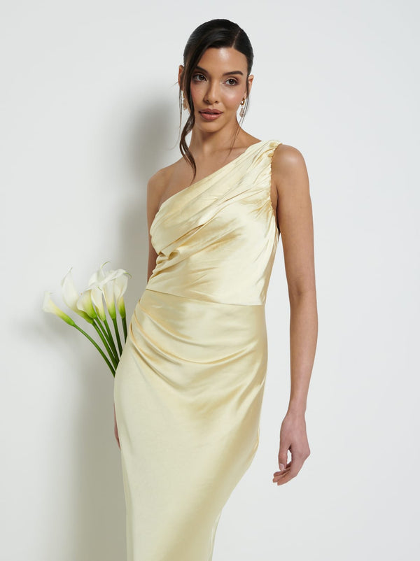 Pretty Lavish Juliet Ruched Maxi Bridesmaid Dress