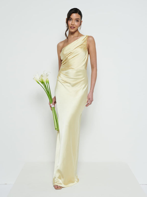 Pretty Lavish Juliet Ruched Maxi Bridesmaid Dress