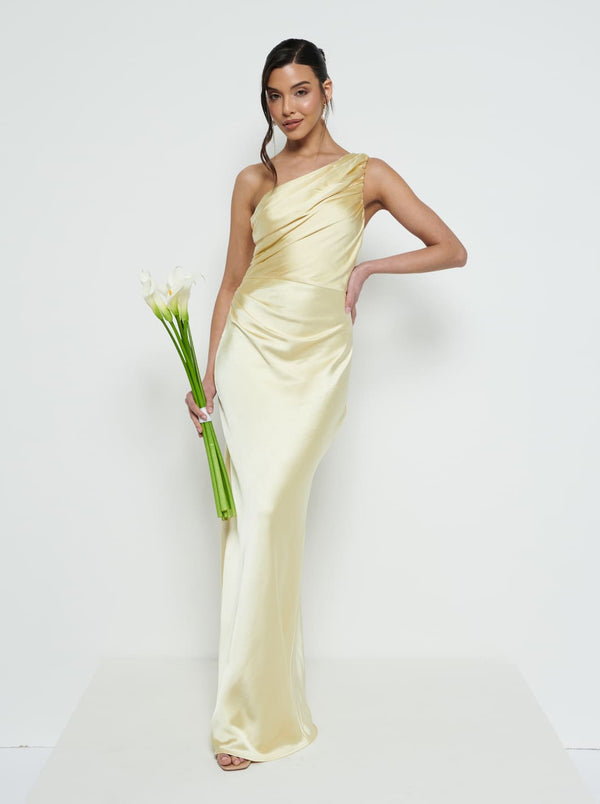 pretty lavish Juliet Ruched Maxi Bridesmaid Dress