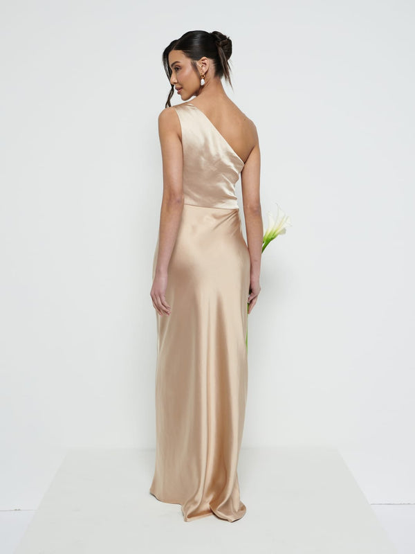 Pretty Lavish Juliet Ruched Maxi Bridesmaid Dress