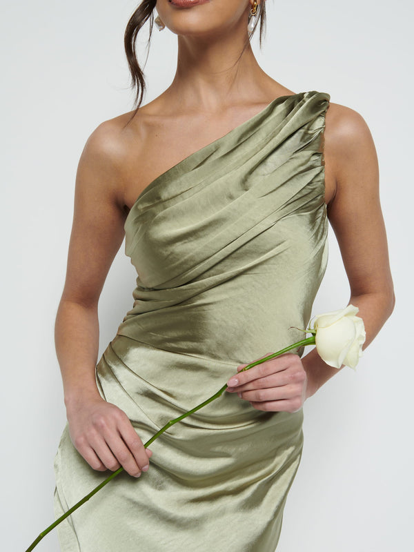 Pretty Lavish Juliet Ruched Maxi Bridesmaid Dress
