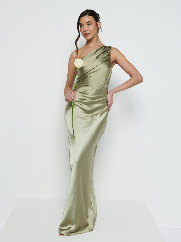 pretty lavish Juliet Ruched Maxi Bridesmaid Dress