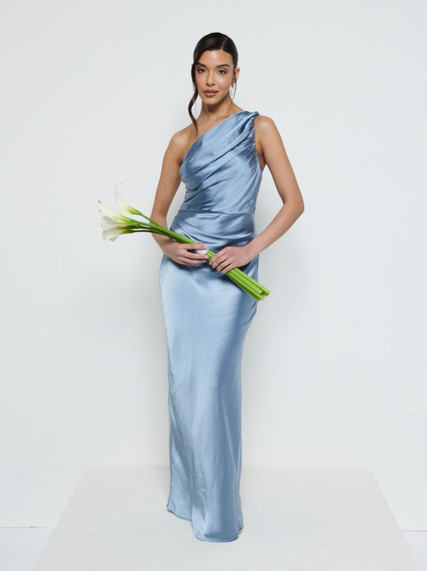 Pretty Lavish Juliet Ruched Maxi Bridesmaid Dress
