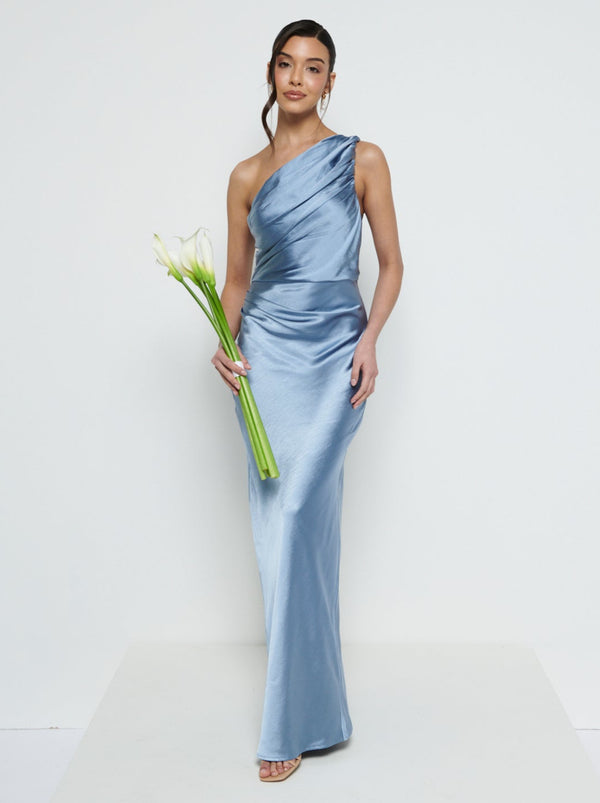 pretty lavish Juliet Ruched Maxi Bridesmaid Dress