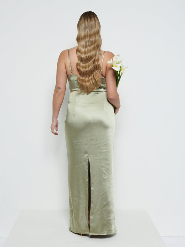 Pretty Lavish June Satin Maxi Bridesmaid Dress