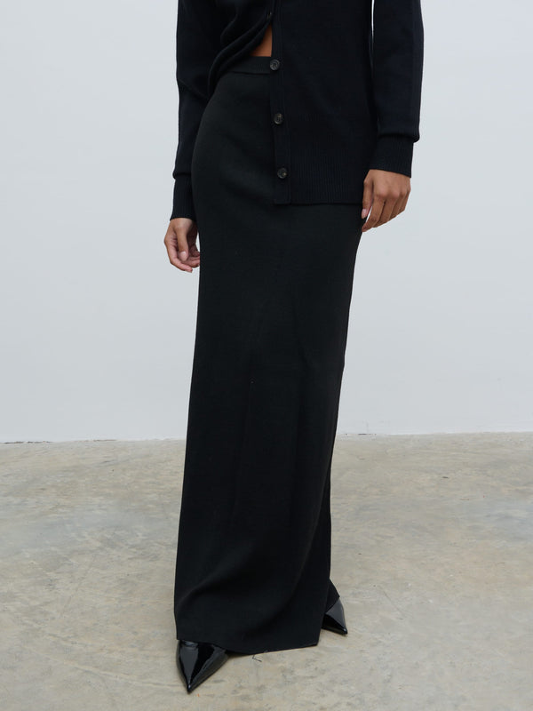 Pretty Lavish Justine Rib Knit Maxi Skirt