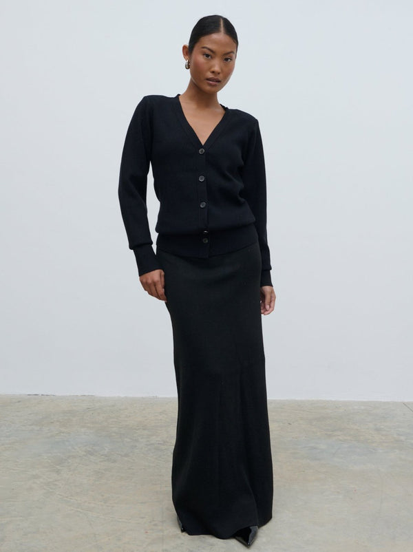 pretty lavish Justine Rib Knit Maxi Skirt