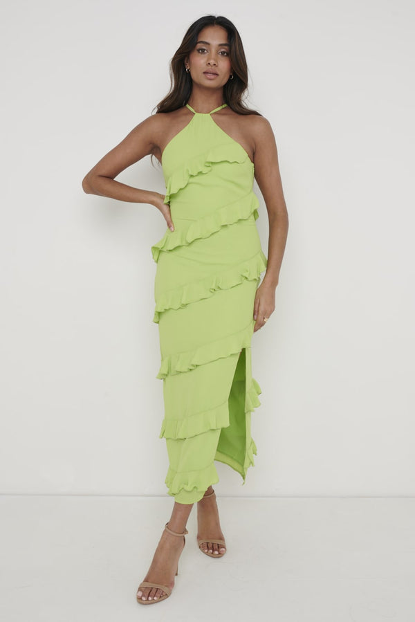 Pretty Lavish Katy Ruffle Midaxi Dress