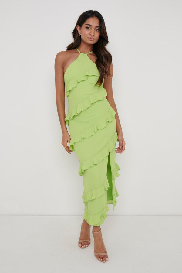 pretty lavish Katy Ruffle Midaxi Dress