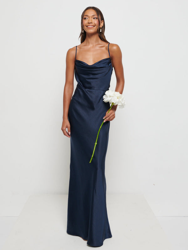 pretty lavish Keisha Maxi Satin Bridesmaid Dress
