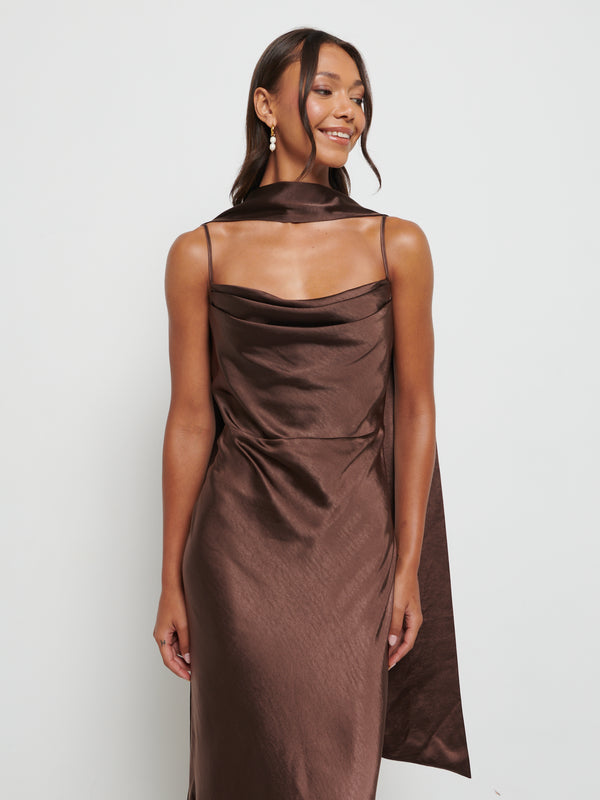 Pretty Lavish Keisha Scarf Maxi Bridesmaid Dress