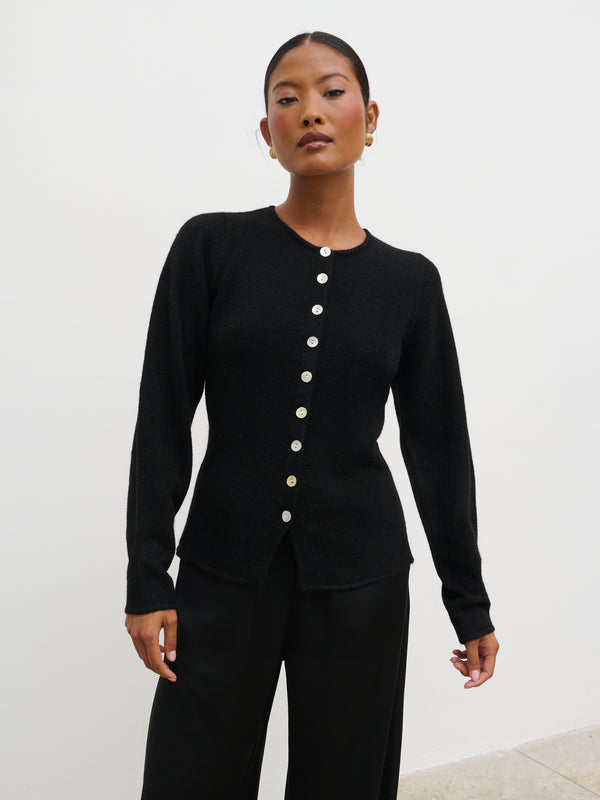 pretty lavish Kyle Fitted Knit Cardigan