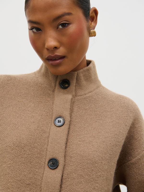 Pretty Lavish Leighton High Neck Knit Cardigan