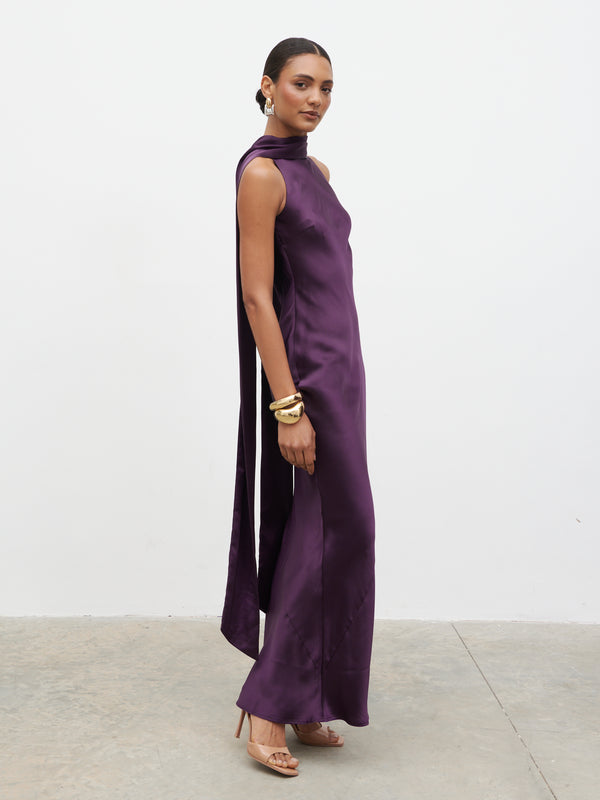 Pretty Lavish Lethe Drape Scarf Maxi Dress