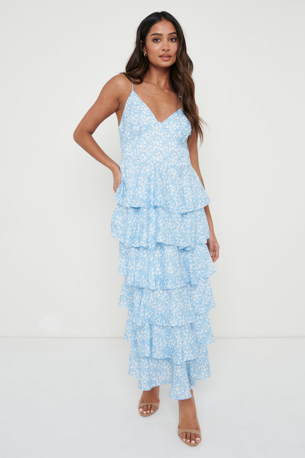 Pretty Lavish Lissy Ruffle Midaxi Dress