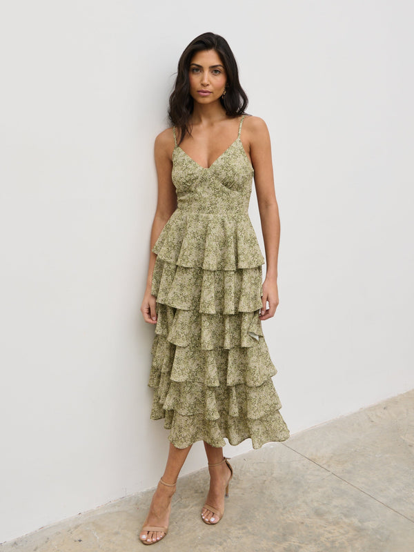 Pretty Lavish Lissy Tie Back Midaxi Dress