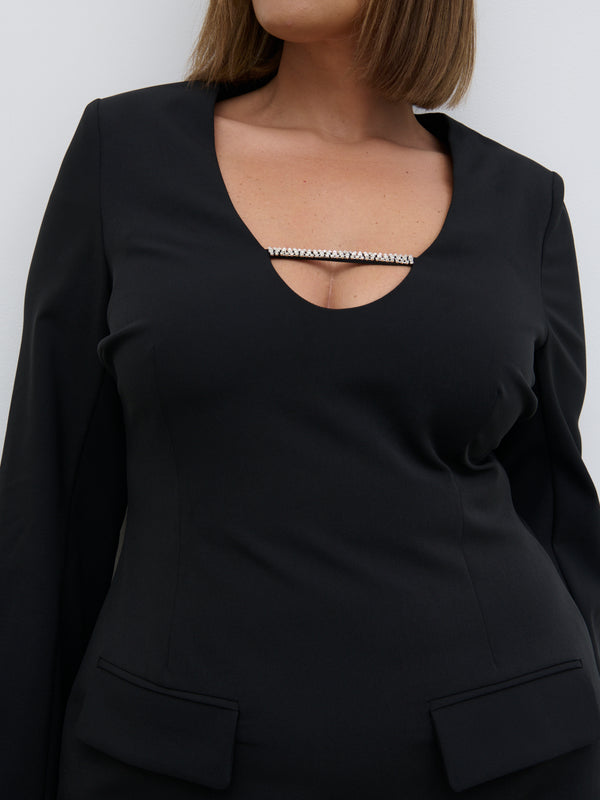 Pretty Lavish Lou Embellished Trim Mini Dress