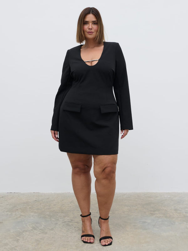 pretty lavish Lou Embellished Trim Mini Dress