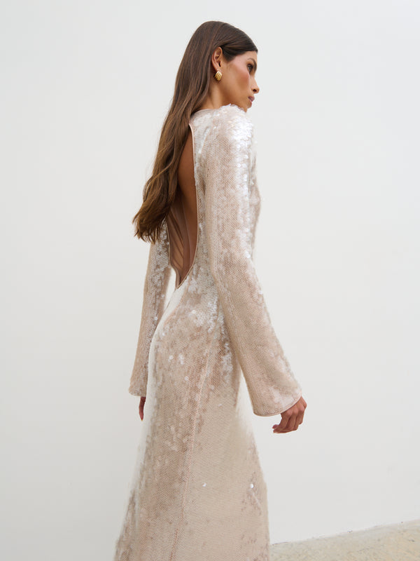 Pretty Lavish Lyra Long Sleeve Sequin Midaxi Dress