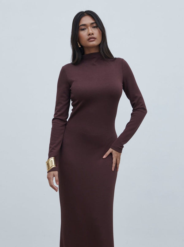 Pretty Lavish Mabel High Neck Jersey Maxi Dress