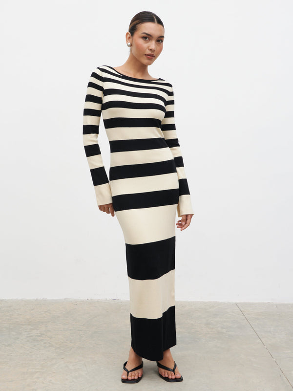 Pretty Lavish Mila Striped Knit Dress