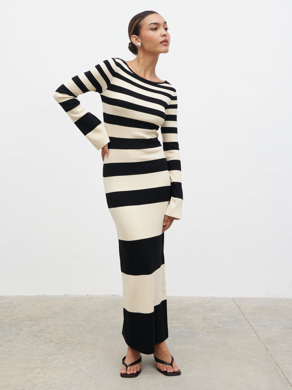 pretty lavish Mila Striped Knit Dress
