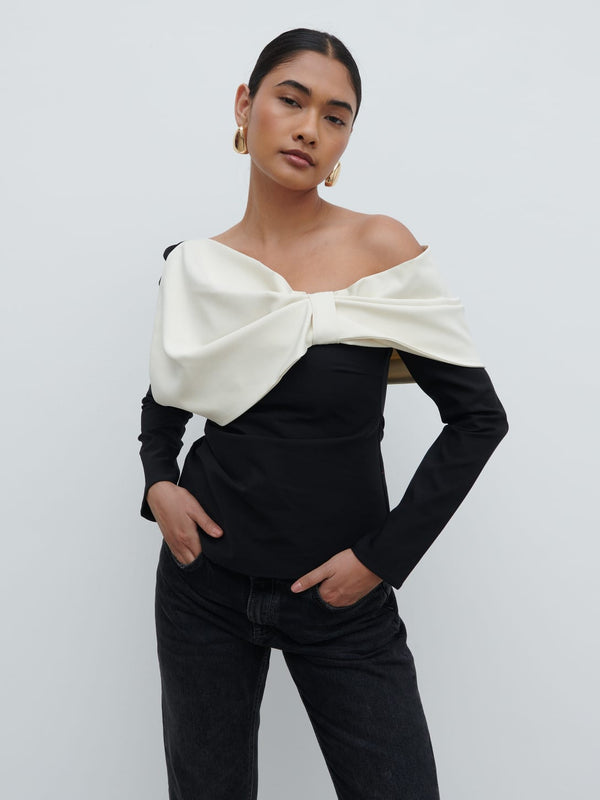 Pretty Lavish Naomi Exaggerated Bow Top
