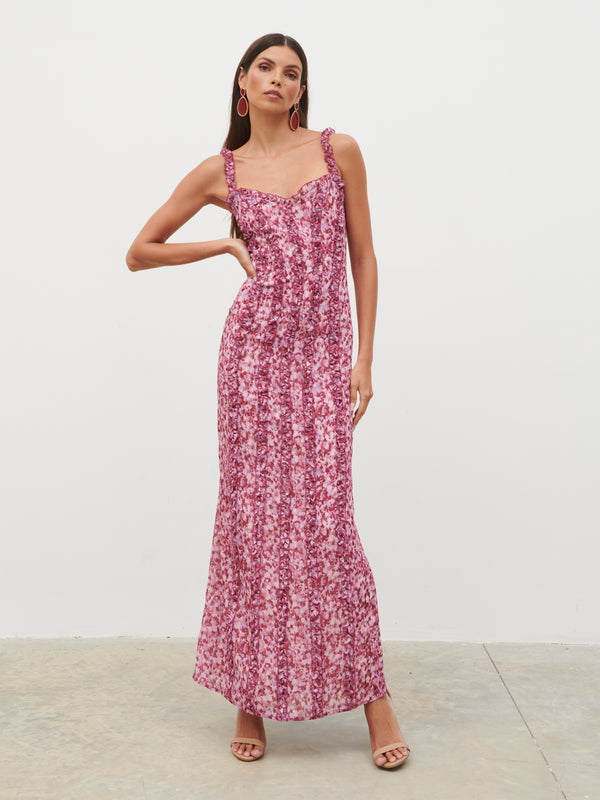Pretty Lavish Ola Sweetheart Frill Maxi Dress