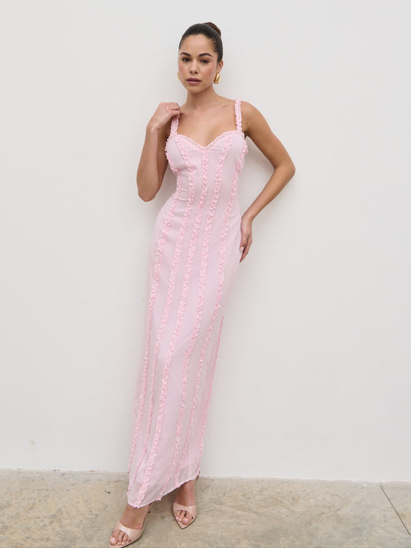 Pretty Lavish Ola Sweetheart Frill Maxi Dress