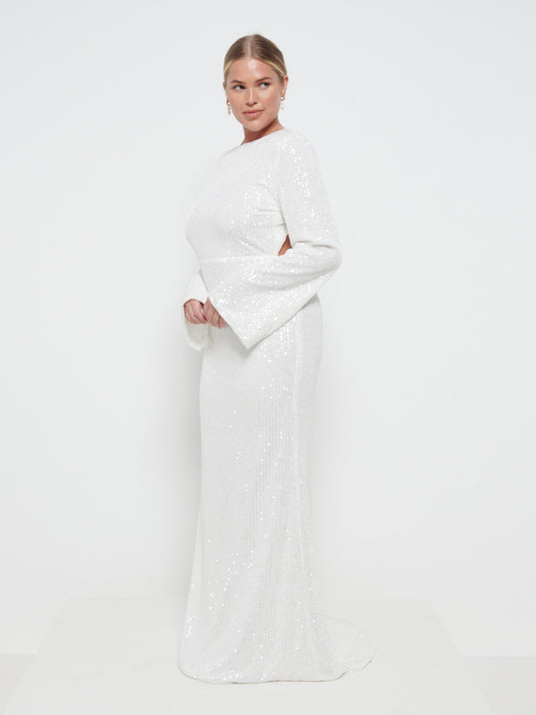 Pretty Lavish Olivia Sequin Backless Maxi Dress