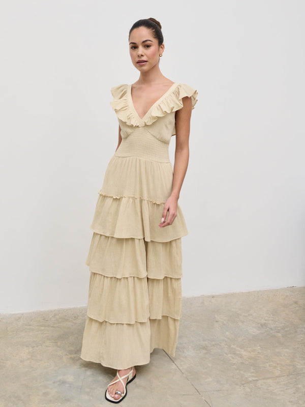 pretty lavish Opal Ruffle Maxi Dress