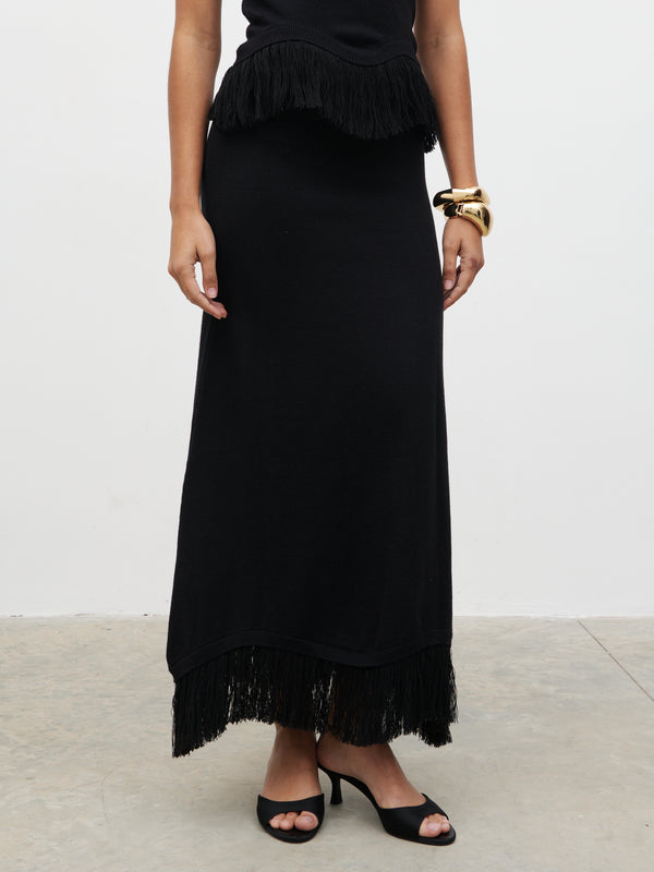 Pretty Lavish Orlendina Fringe Midaxi Skirt