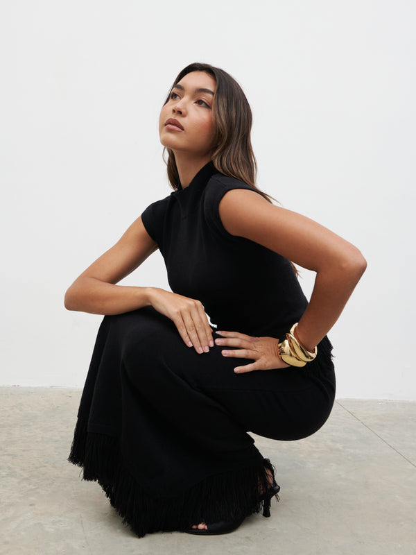 Pretty Lavish Orlendina Fringe Midaxi Skirt