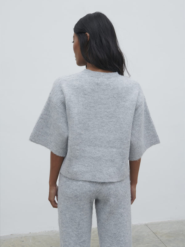 Pretty Lavish Ovalie Rib Knit Top