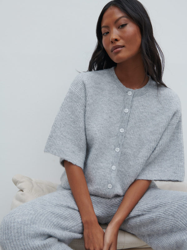 pretty lavish Ovalie Rib Knit Top