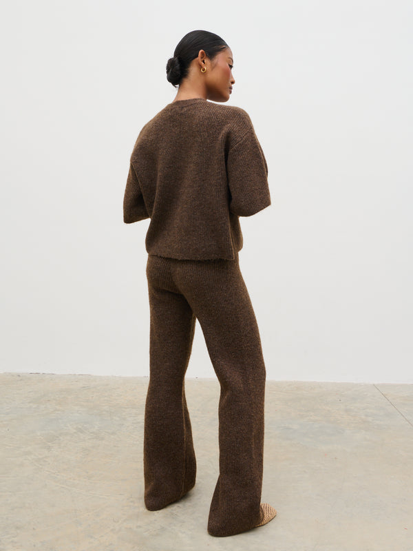 Pretty Lavish Ovalie Rib Knit Trousers