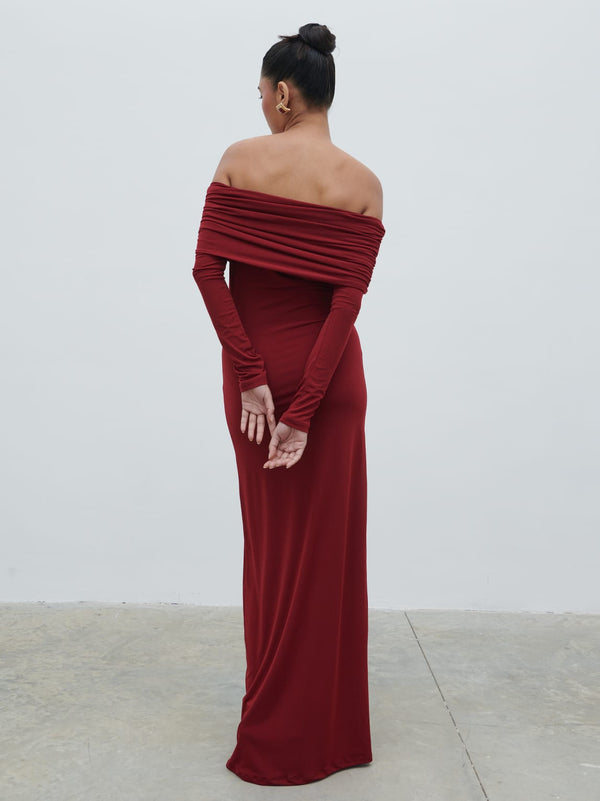 Pretty Lavish Perrie Bardot Jersey Maxi Dress