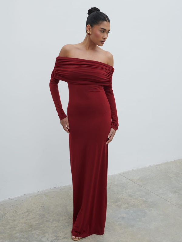 Pretty Lavish Perrie Bardot Jersey Maxi Dress