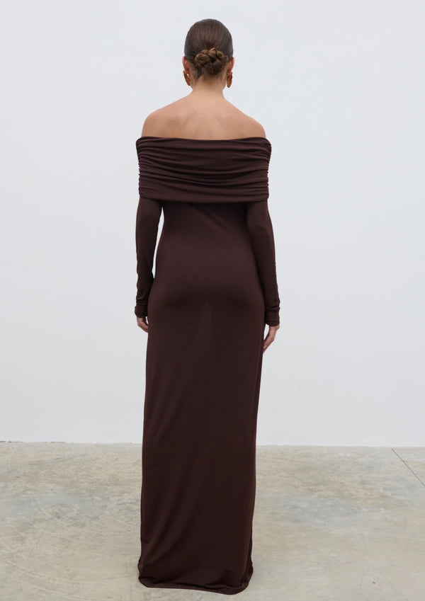 Pretty Lavish Perrie Bardot Jersey Maxi Dress
