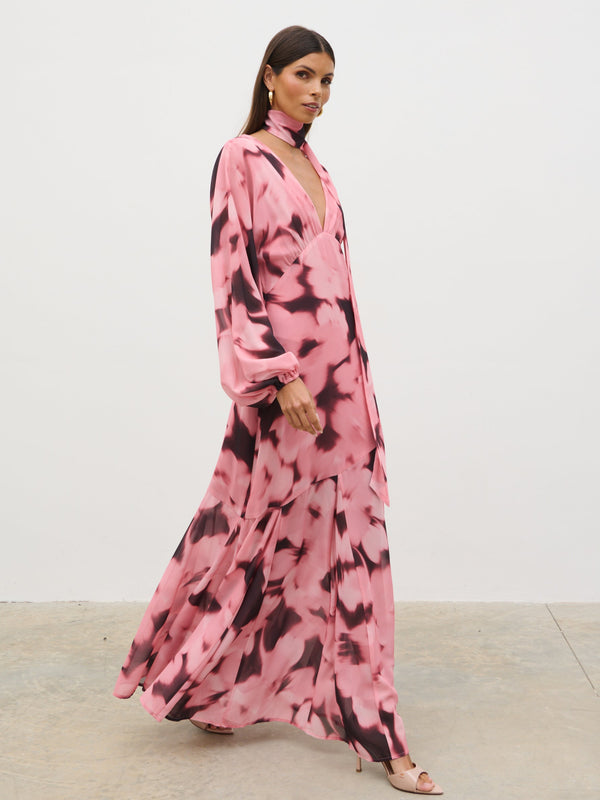 pretty lavish Petula Batwing Scarf Maxi Dress