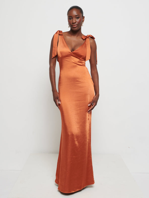 Pretty Lavish Piper Tie Maxi Bridesmaid Dress