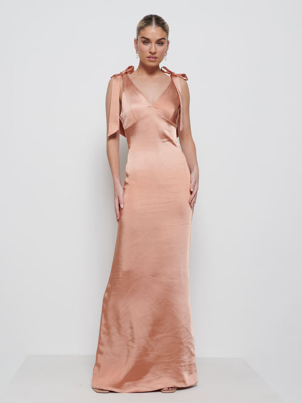 Pretty Lavish Piper Tie Maxi Bridesmaid Dress
