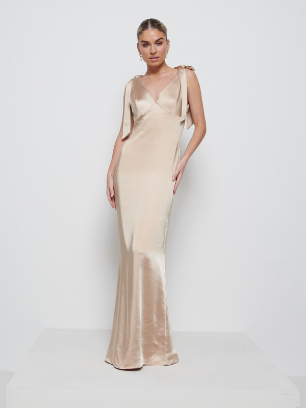 Pretty Lavish Piper Tie Maxi Bridesmaid Dress