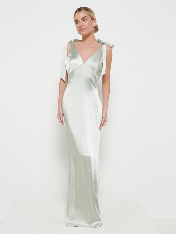 pretty lavish Piper Tie Maxi Bridesmaid Dress
