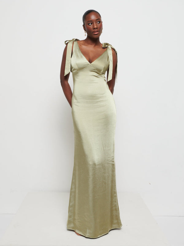 Pretty Lavish Piper Tie Maxi Bridesmaid Dress