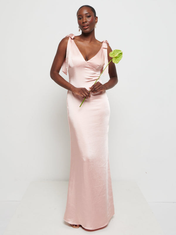 Pretty Lavish Piper Tie Maxi Bridesmaid Dress