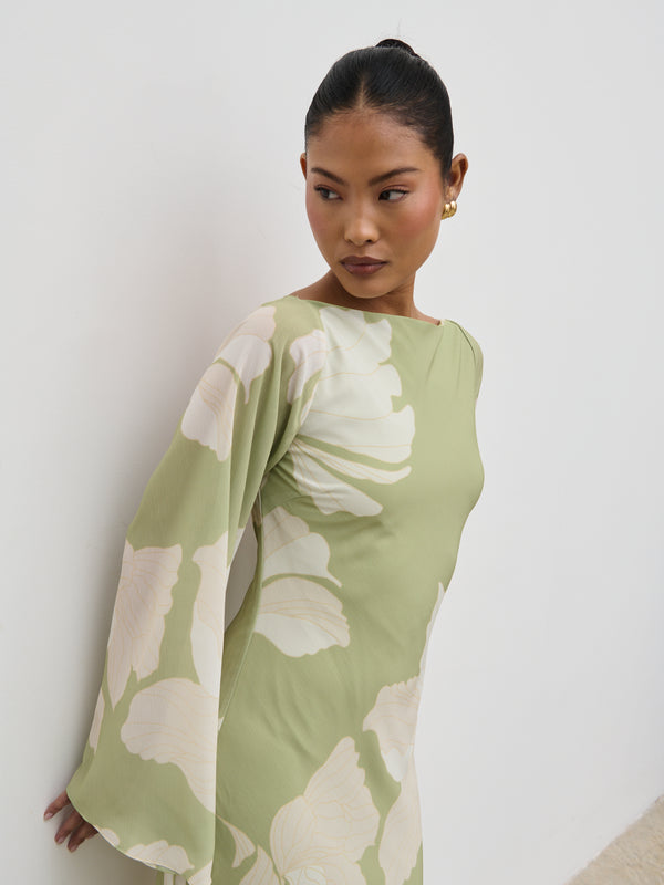 Pretty Lavish Primrose Kimono Sleeve Maxi Dress