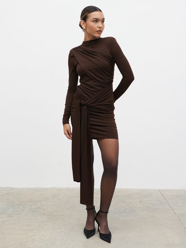 Pretty Lavish Raya Drape Jersey Mini Dress
