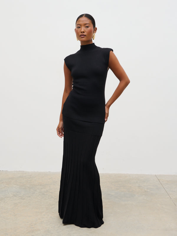 Pretty Lavish Reagan High Neck Knit Top