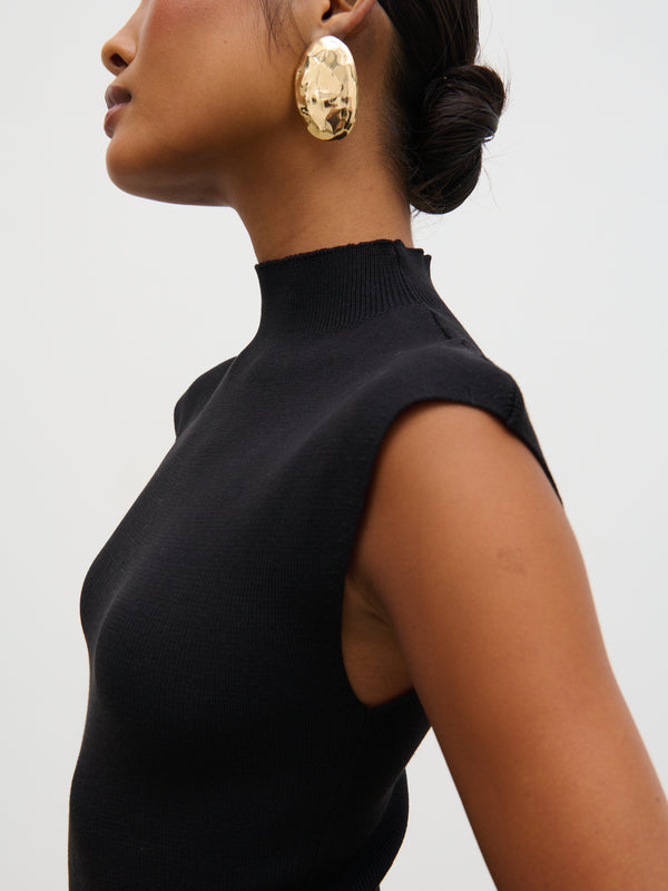 Pretty Lavish Reagan High Neck Knit Top